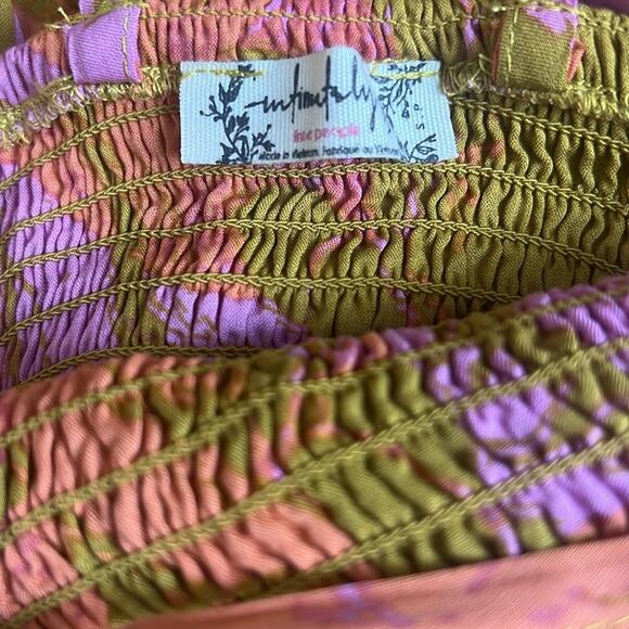 Free People Heat Wave Floral Print High Low Dress in Gold - Picture 6 of 6